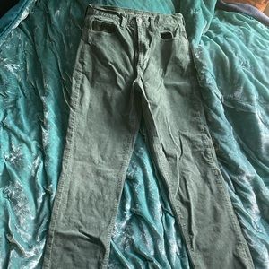 American Eagle Green Corduroy Mom Jeans